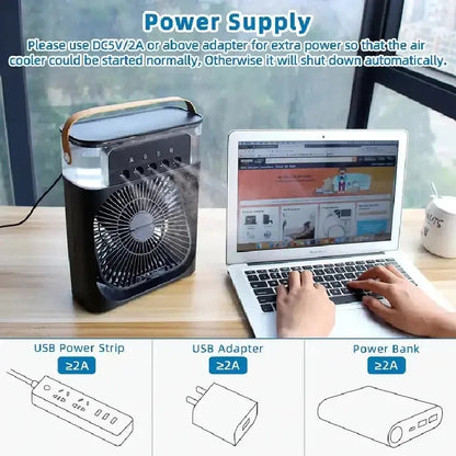 Portable Mist Fan & Personal Air Cooler